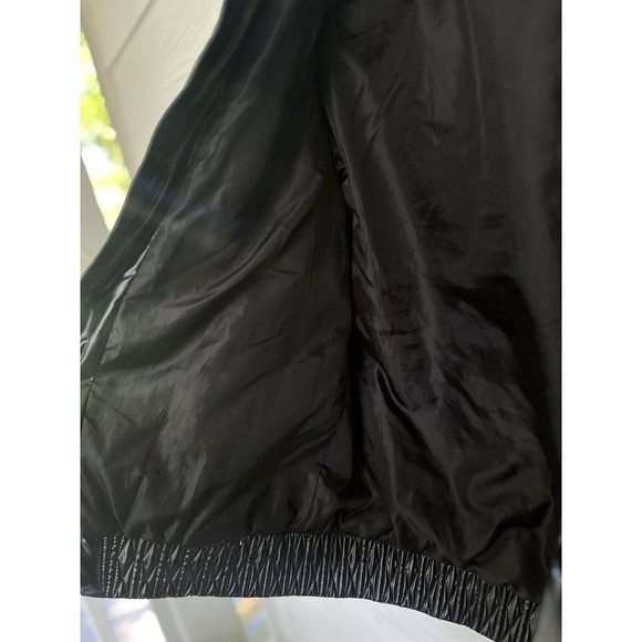 Fried Denim NYC New York Black Puffer Winter Bomber Snap Button Jacket Large - Picture 9 of 9